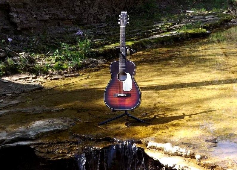 Converted acoustic guitar